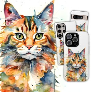 Watercolor Cat Phone Case